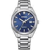 Citizen Men's Eco-Drive Classic Eco, Silver-Tone Stainless Steel Bracelet Watch, 3 Hand, Date (Model: BM7620-83L)