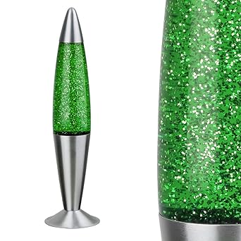 DBLV ® - schöne große Glitterlampe 'Jenny' GRÜN 42cm Lavalampe Magmalampe Glitterleuchte