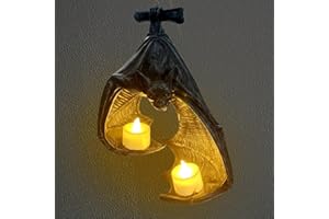 Mrisata Bat Wall Tealight Holder,Halloween Bat Statue Candle Decorations Gothic Wall Sconce Candle Holder,Halloween Candlesti