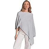 Caroline Grace Cashmere Blend Poncho by Alashan Lightweight & Super Soft - 95% Cotton 5% Cashmere - Great Gift Item