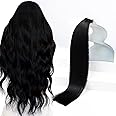 Sunny Hair Tape in Hair Extensions Human Hair 22inch Hair Extensions Real Human Hair Tape in Extensions Jet Black Tape in Ext