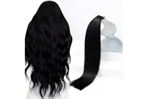 Sunny Hair Tape in Hair Extensions Human Hair 20inch Remy Hair Extensions for Women Real Human Hair Jet Black Invisible Tape 