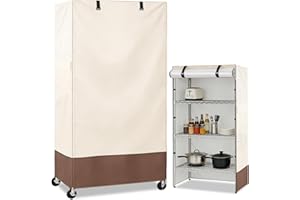 Rileytee Wire Shelf Cover,Heavy Duty 600D Dustproof Waterproof Shelf Covers for Wire Shelving,Outdoor Storage Rack Cover for 