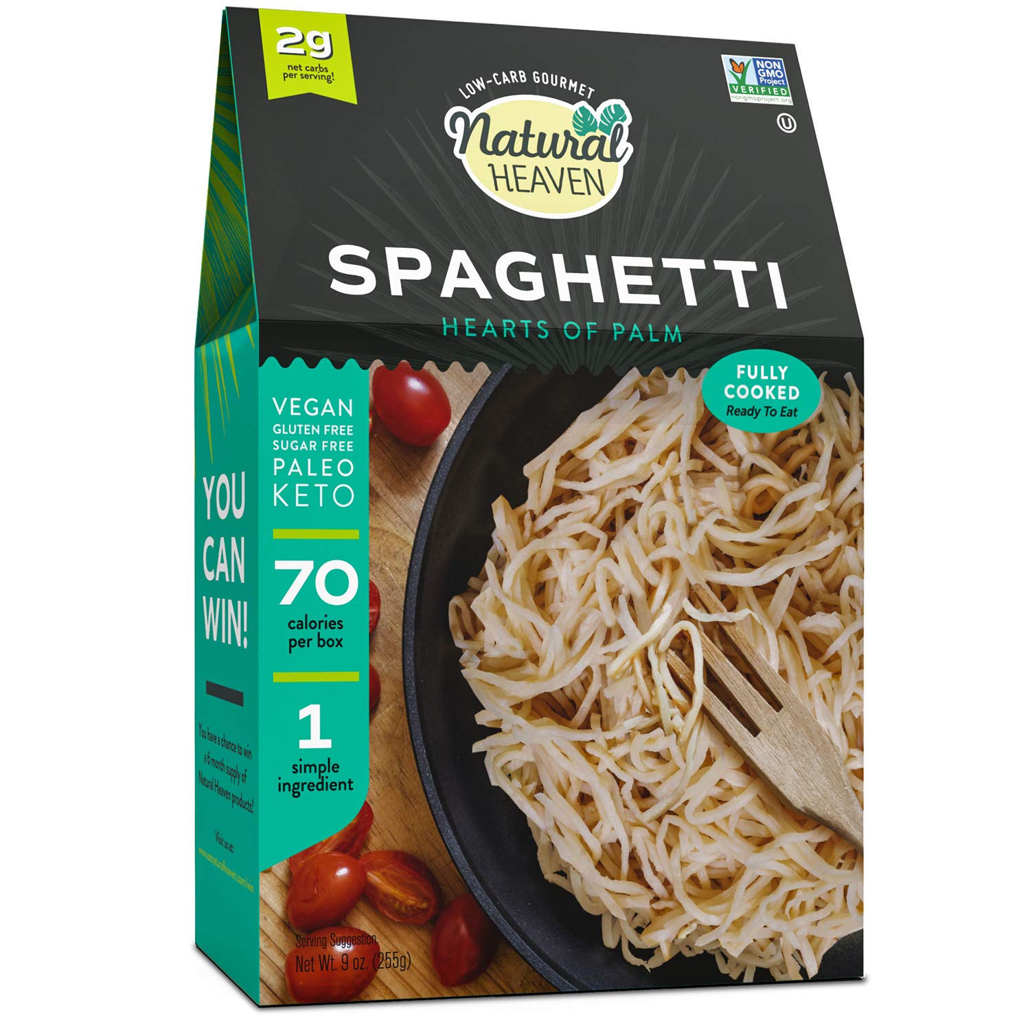 Amazon Com Natural Heaven Spaghetti Hearts Of Palm Noodles Substitute Plant Based 1 Count 9 Oz Grocery Gourmet Food