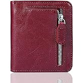 FUNTOR Small Wallets for Women, Ladies Small Compact Bifold Pocket RFID Blocking Genuine Leather Wallet for Women