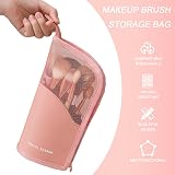DALAETUS 4-in-1 Portable Makeup Brush Cleaner Set Washing Tray Mat Drying Net view 4