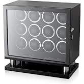 12 Watch Winder for Automatic Watches with LED Light and LCD Touchscreen Control