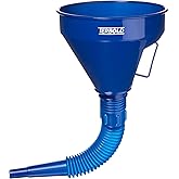 Terbold Automotive Flex Funnel with Hose | Wide Mouth Flexible Oil Funnel for Automotive Use - Gas, Transmission Fluid, Car F
