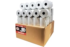 55GSM - Shrink Wrap 3 1/8 x230 Feet Clover Station Thermal Paper Rolls (1 CASE - 50 ROLLS) BPA Free M129C, M244a, M129 Star tsp100 Receipt Printer Paper from Nayelish