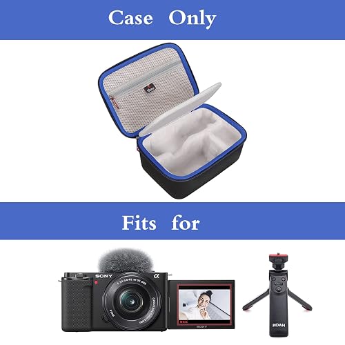 Travel Case For Sony Alpha ZV-E10 / ZV-1 Cameras - Fits Vlogger Accessory Kit And Protects Tripod And Microphone Case Only B0c32t46sp65