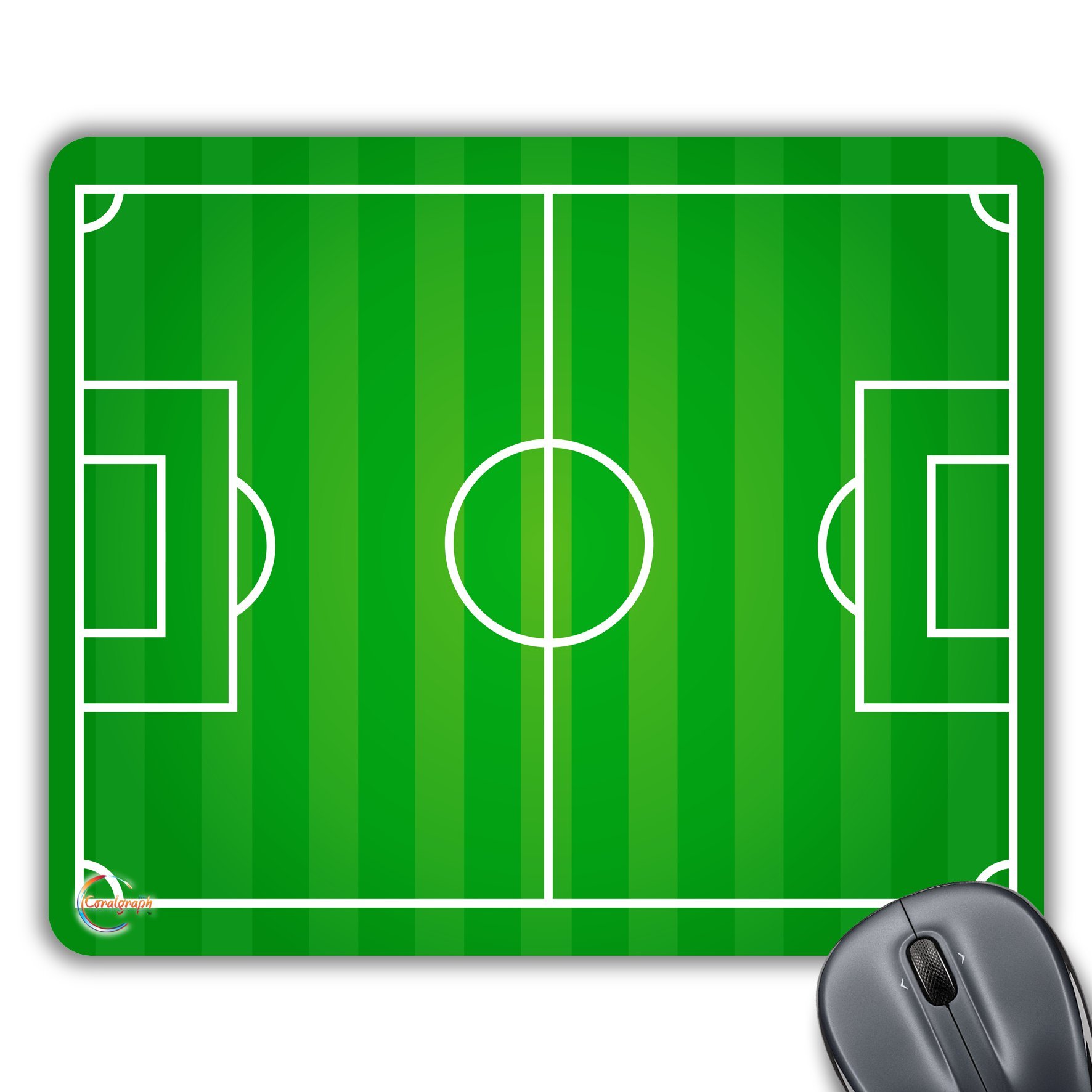 Coralgraph Inc CP114 Soccer Field Novelty Gift Printed PC Laptop Computer Mouse Mat Pad