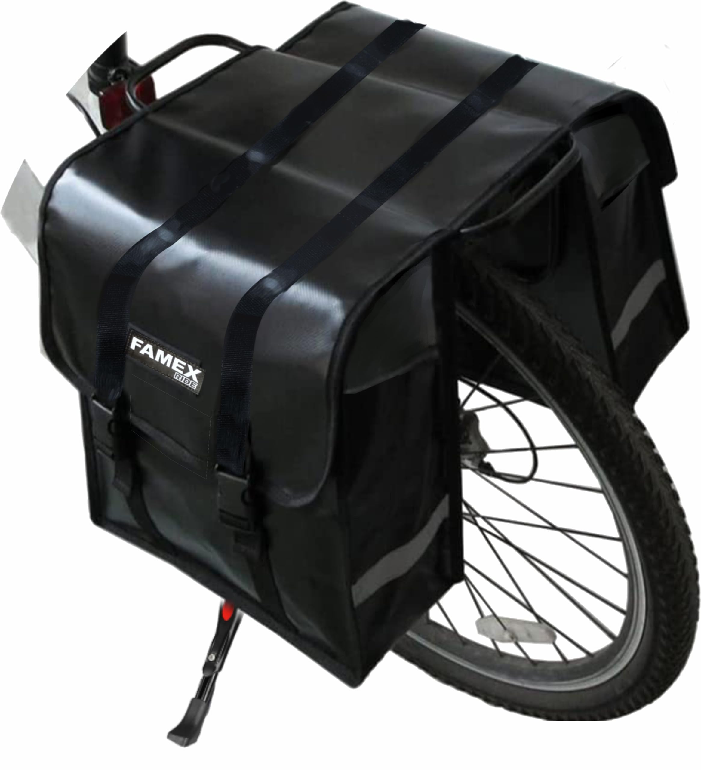 FAMEX RIDE® Double Pannier Bag Shopping Waterproof Bicycle Bicycle Cycle Bike Shopping Bag