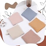 Meng Jiaran 5 Pack Baby Muslin Squares 23x22cm Cotton Wipes White Pink Turmeric view 5