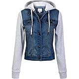 womens jean jacket with cotton sleeves