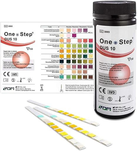 Urine Dipsticks 10 Parameter Test Strips Testing Uti Infection Ketone Glucose Blood Protein 150 Tests Per Tub Amazon Co Uk Health Personal Care