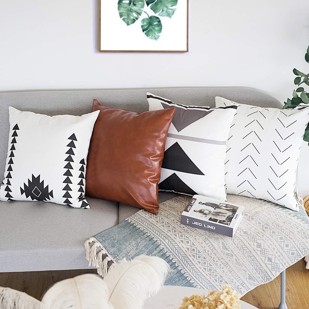 Amazon Com Foozoup Decorative Pillow Covers Only 18x18 Inches Set