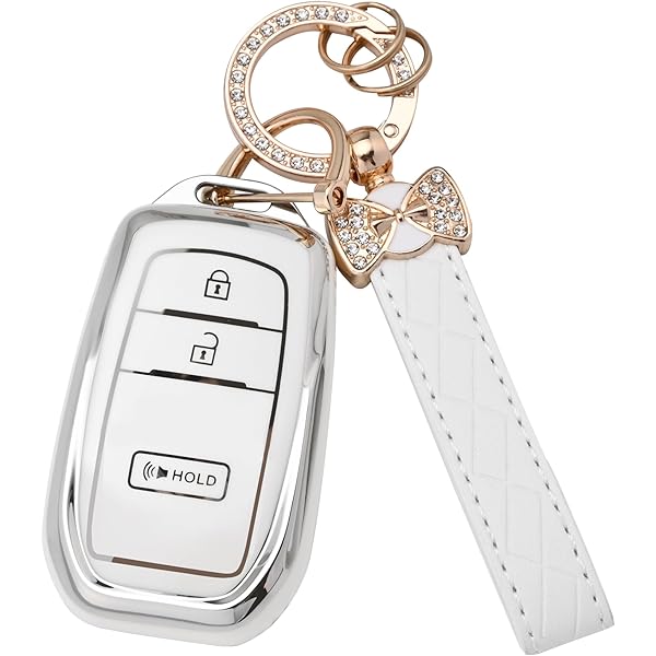 Wellsay Key Fob Cover With Keychain, Soft TPU Full Protection Shell For