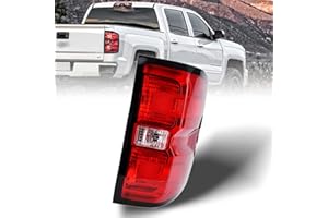 Nakuuly Factory Style Tail Light Assembly Compatible With 2016-2019 Chevrolet Silverado 1500 2500 HD GMC Sierra 3500 HD Right Passenger Side Taillight Brake Lamps with Bulb Halogen Type