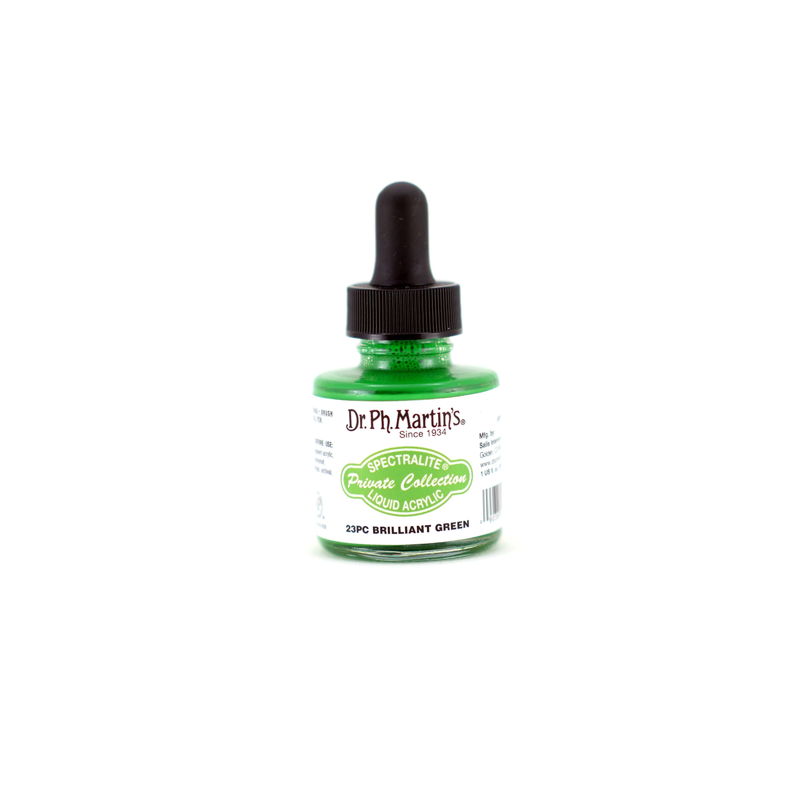 Dr. Ph. Martin's Liquid Ink, Brilliant Green, 1oz