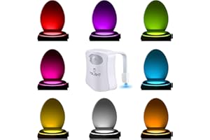 ToiLight The Original Toilet Bowl Night Light. Fun Useful Bathroom Motion Sensor Tech Gadget. Funny Novelty Birthday Gift Idea. Stocking Stuffer for Him Her Guys Men Mom Brother