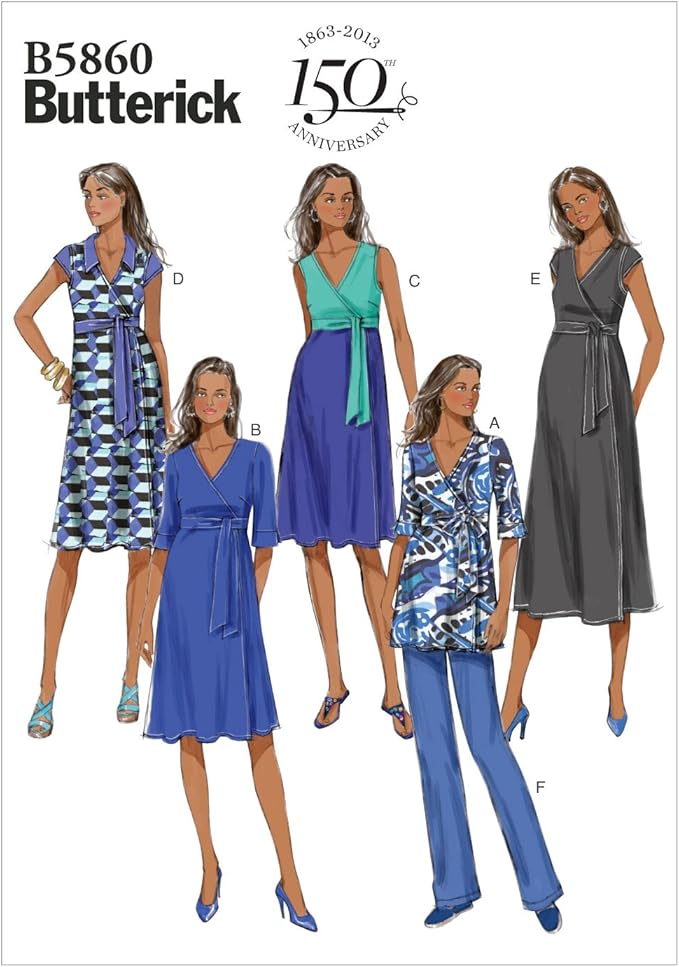 Amazon Butterick Easy スタイリッシュマタニティワンピース型紙セット 5860 型紙 パターン 通販