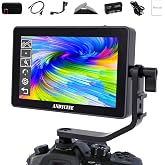 ANDYCINE A6 Plus V2 6" Touch Screen Camera Field Monitor Bundle - Full HD 1920x1080, 4K HDMI Input, 3D LUT, Waveform, Focus Assist with Battery, Carry Case &amp; Sunshade