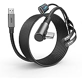KIWI design Link Cable with Charging 16FT Compatible with Meta Quest 3s/3/2/ Pro/Pico 4 Accessories and PC/SteamVR, USB 3.0 t