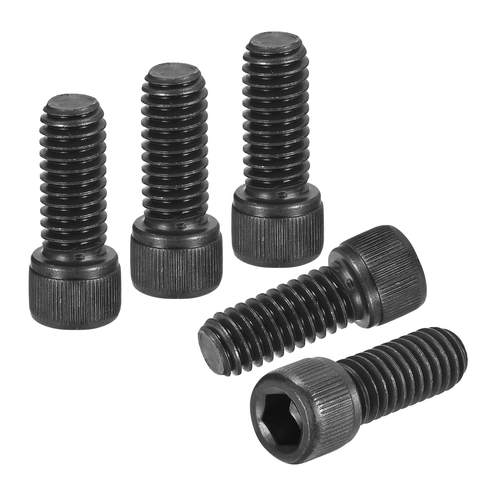 DTGN 5/16"-18x3/4" Socket Head Cap Screws Bolts - 10Pack - Good for Road Bicycle, Mountain Bike, Auto, Motorcycle - Carbon Steel Hex Head Metric Screws, Black