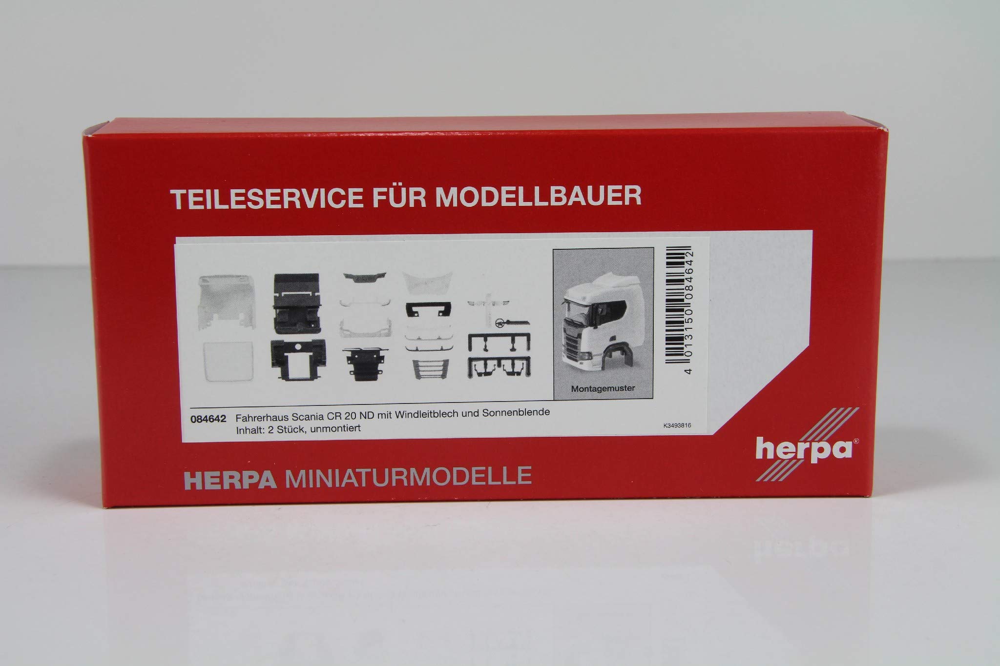 herpa Scania CR ND 84642 Cab with Wind Deflector Plate and Sun Visor Miniature Vehicle