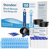 Stondon Test Strips and Lancets, 150 Count Refill for G430/G520/G425-3 | Blood Glucose Test Strips, Test Strips for Diabetes, No Coding, 0.7 &mu;L Sample, 5-Second Results, Frequent Home Refill
