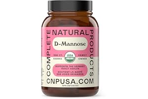 Complete Natural Products Organic D-Mannose Capsules - Pure D-Mannose Pills 100 Count for UTI, Bladder, & Urinary Tract Healt