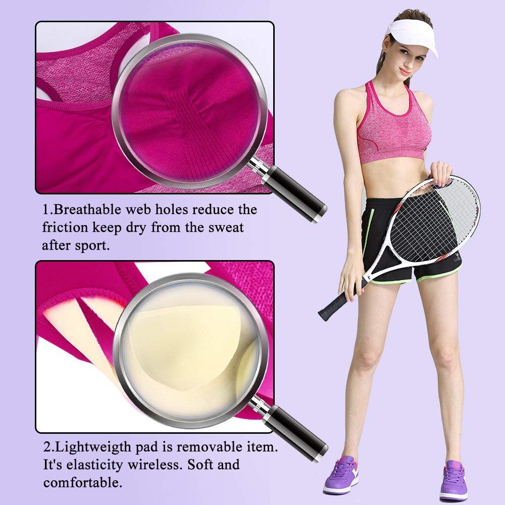 CAMEL Frauen Mode Sport Bras Nahtlose Workout Racerback BH Yoga Kompression Tops Fitness Activewear für Gym