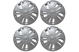 HubStar Replacement for Mitsubishi Mirage 2017-2024 Hubcap, Premium Quality Sturdy 14-inch Silver Wheel Cover (4 Pieces)