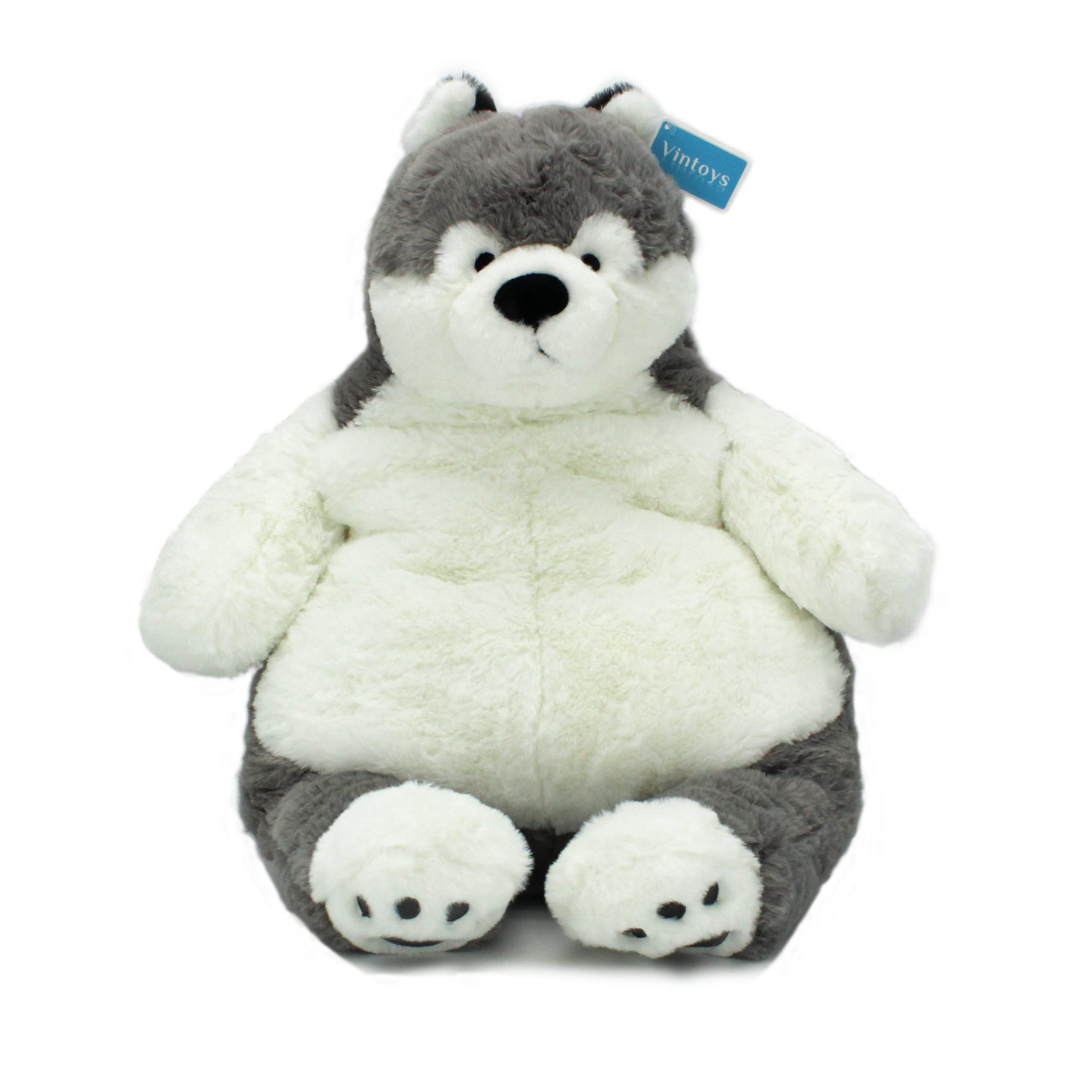 Vintoys Siberian Husky Dog Plush Hugging Pillow Stuffed Animals Puppy Plush Soft Toy 23"