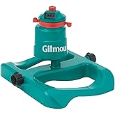 Gilmour Medium Duty Circular Swivel Water Sprinkler with Sled Base, Rotating Sprinkler Head with Adjustable Spray Pattern, Lawn Sprinkler for Large Area Coverage