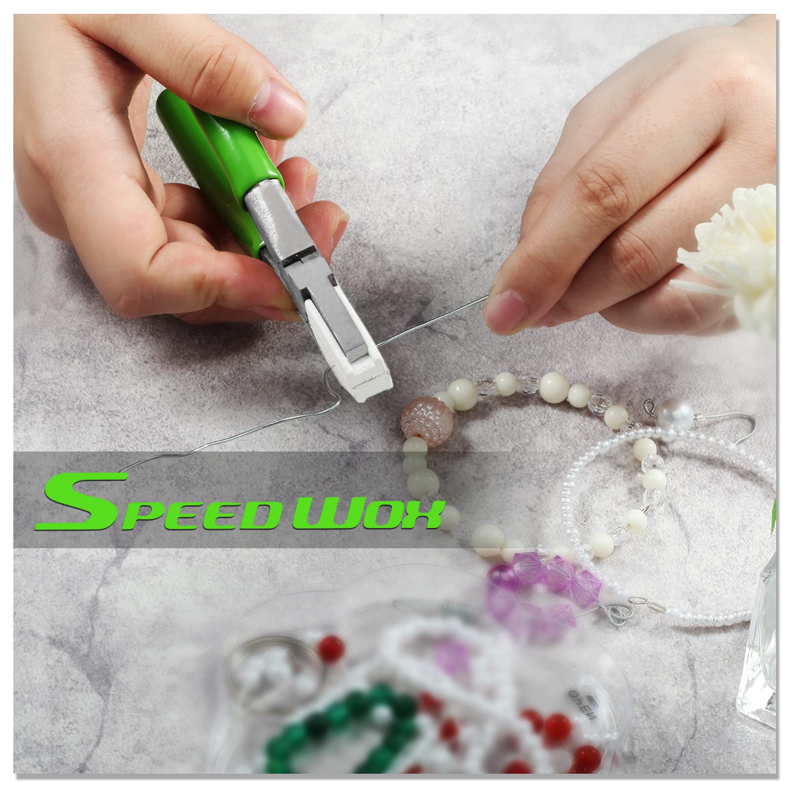 SPEEDWOX 5-Inch Flat Nose Plier Nylon Jaw Pliers For Jewelry Making Smooth Jaw Pliers Nylon Plier Non Marring Plyer for Wire Bending Twisting Shaping Straightening Plyers Jewelry Making Tool