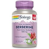 SOLARAY Berberine 500mg - Berberine Supplement for a Healthy, Active Lifestyle - with Berberine HCl from Indian Barberry - Vegan, Non-GMO, 60-Day Guarantee, Lab Verified - 100 Servings, 100 VegCaps