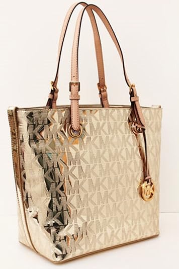 michael kors metallic tote