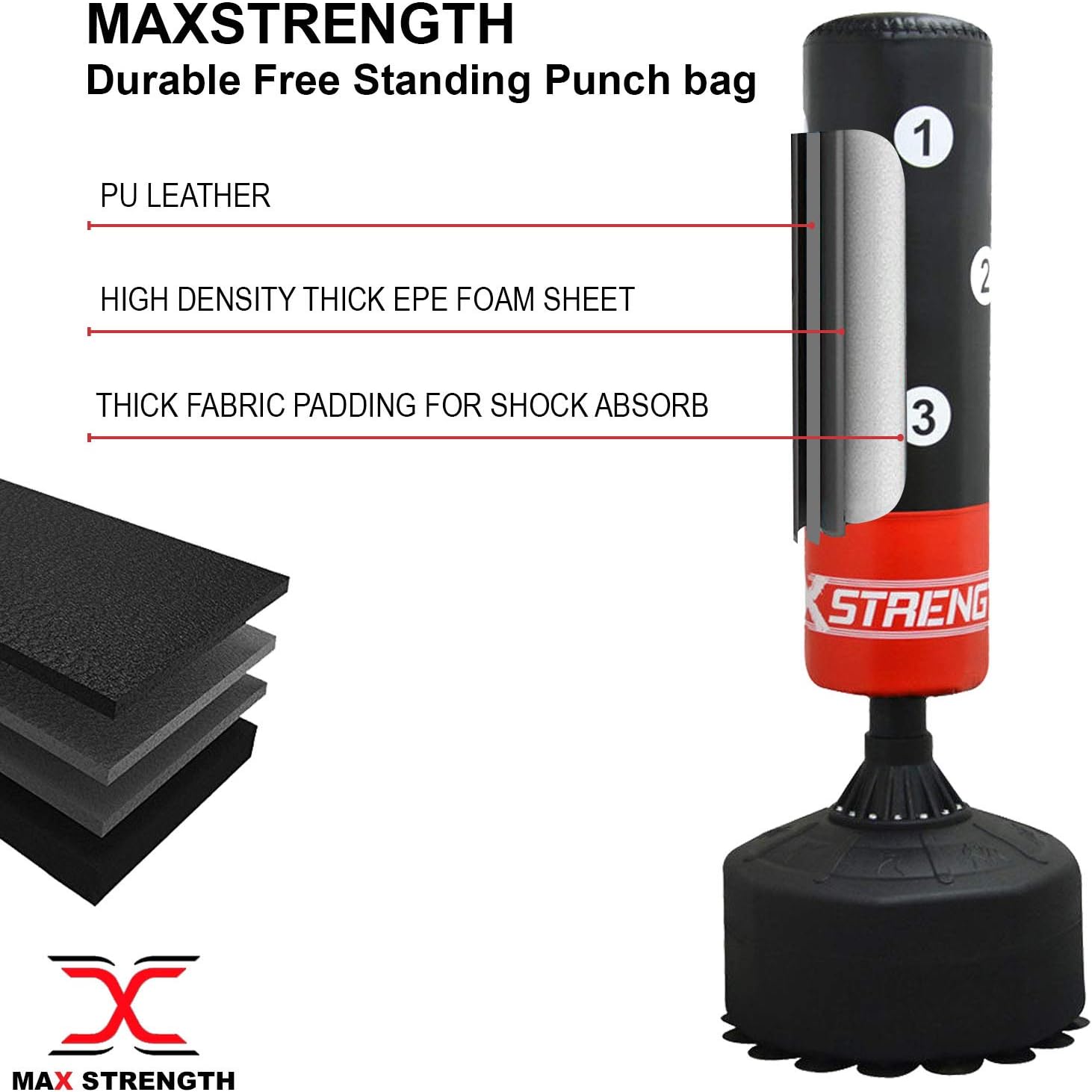 free standing punch bag 6ft