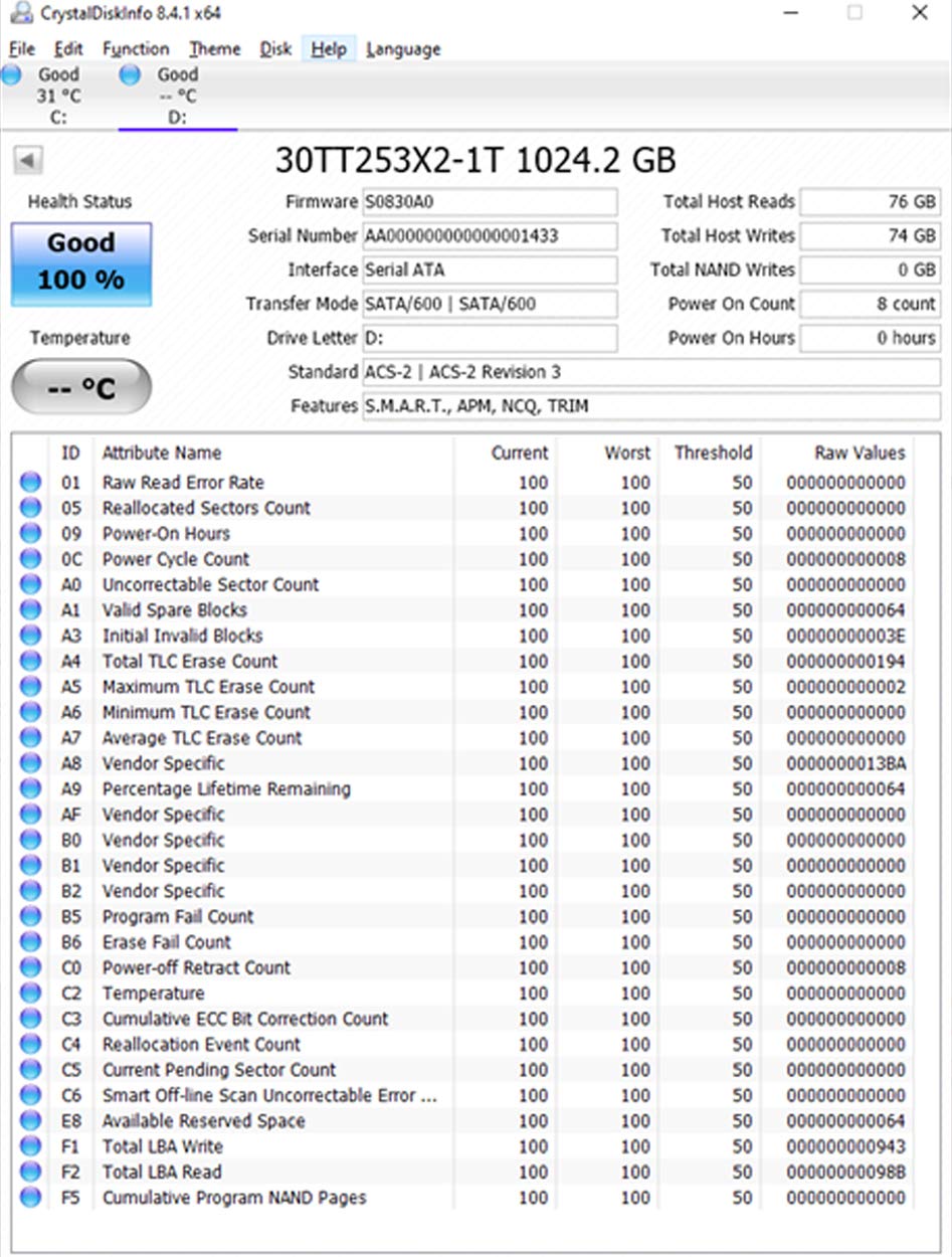 Timetec 1TB SSD 3D NAND SATA III 6Gb/s 2.5 Inch 7mm (0.28