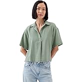 Gap Womens Short Sleeve Popover Top