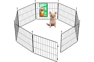 FXW MiniPaws Unleashed Dog Playpen for Yard & RV Camping, Expandable 20-inch 8 Panels for Puppies and Small Dogs, Portable for Indoor and Outdoor Use