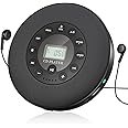 Rechargeable Portable Bluetooth CD Player,Lukasa CD Player Portable,Compact Music CD Disc Player for Car/Travel, Home Audio Boombox with Stereo Speaker & LCD Display,Support CD USB AUX Input,2000mAh