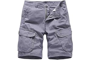 Basoteeuo Mens Cargo Shorts Casual Lightweight with Multi Pockets Summer Outdoor Work CargoShorts