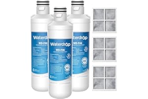 Waterdrop ADQ747935 LT1000PC Replacement for LG® LT1000P®/PC/PCS ThinQ® Refrigerator Water Filter, LFXS26973S, LMXS28626S, LMWS27626S, LFXS28596S, ADQ74793501 and LT120F®, 3 Combo