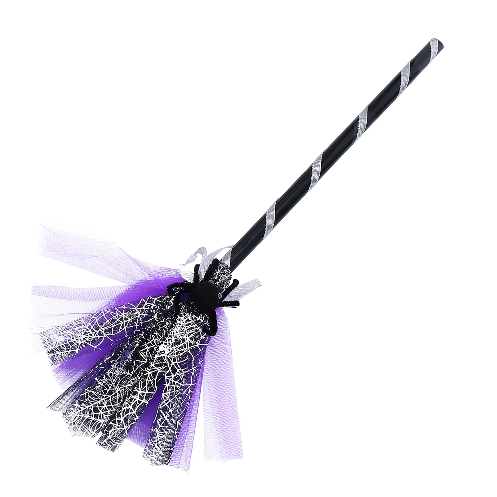 Wizard Broom - Purple Witch Broomstick for Kids Halloween Party Decoration Lightweight and Safe Cosplay Accessory