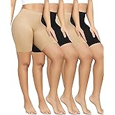 4 Pack Slip Shorts for Under Dresses Anti Chafing Underwear Seamless Comfortable Smooth Yoga Biker Workout Shorts