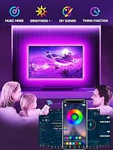 Tyute 5M TV LED Backlight RGB with App Remote Music Sync for 45-75 Inch TVs view 2