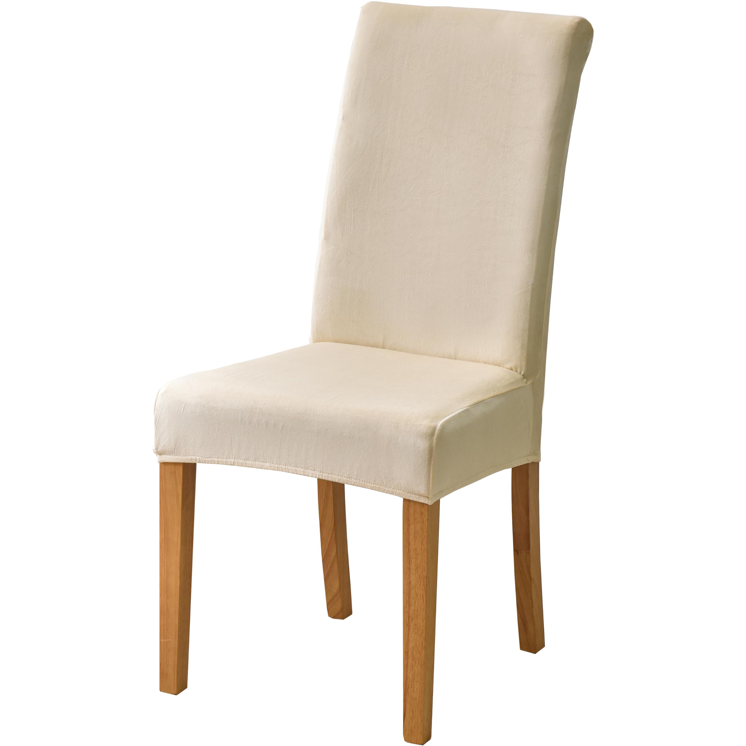 Photo 1 of Lalluxy Velvet Chair Slipcovers for Dining Room Stretchy Super Soft Parson Chair Seat Covers Chair Protectors for Party Pet Protection (Set of 6 Cream)
