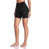 Colorfulkoala Women's High Waisted Biker Shorts with Pockets 6" Inseam Yoga Tummy Control Short